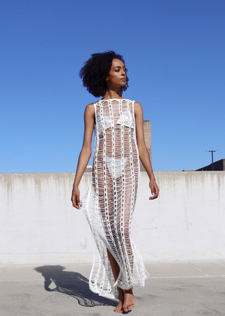 Nude Crochet Cover Up